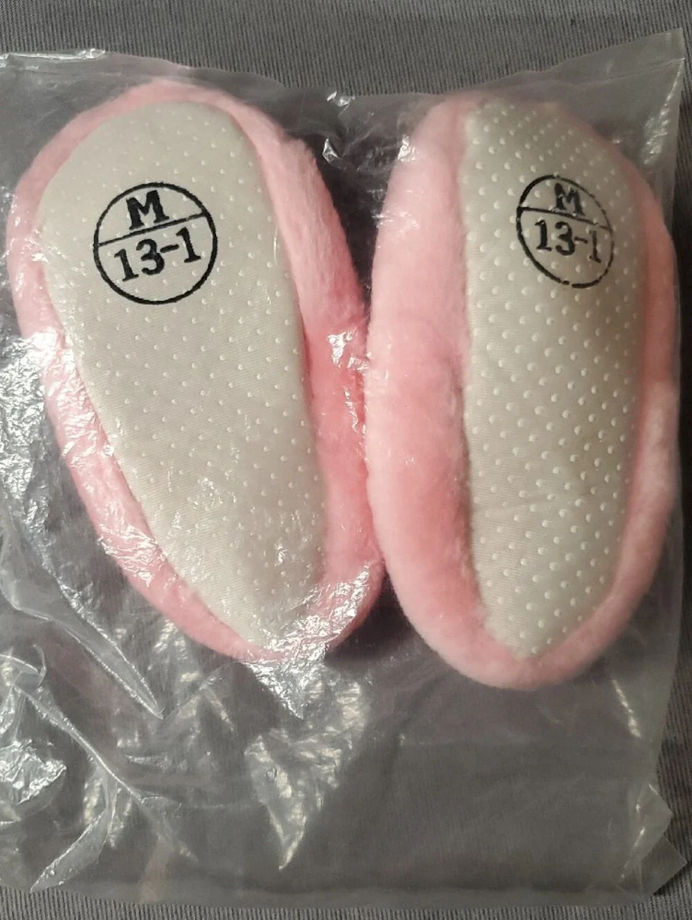 Vintage 1990s Lucky Troll Kids Pink Slippers NWT Size 13-1